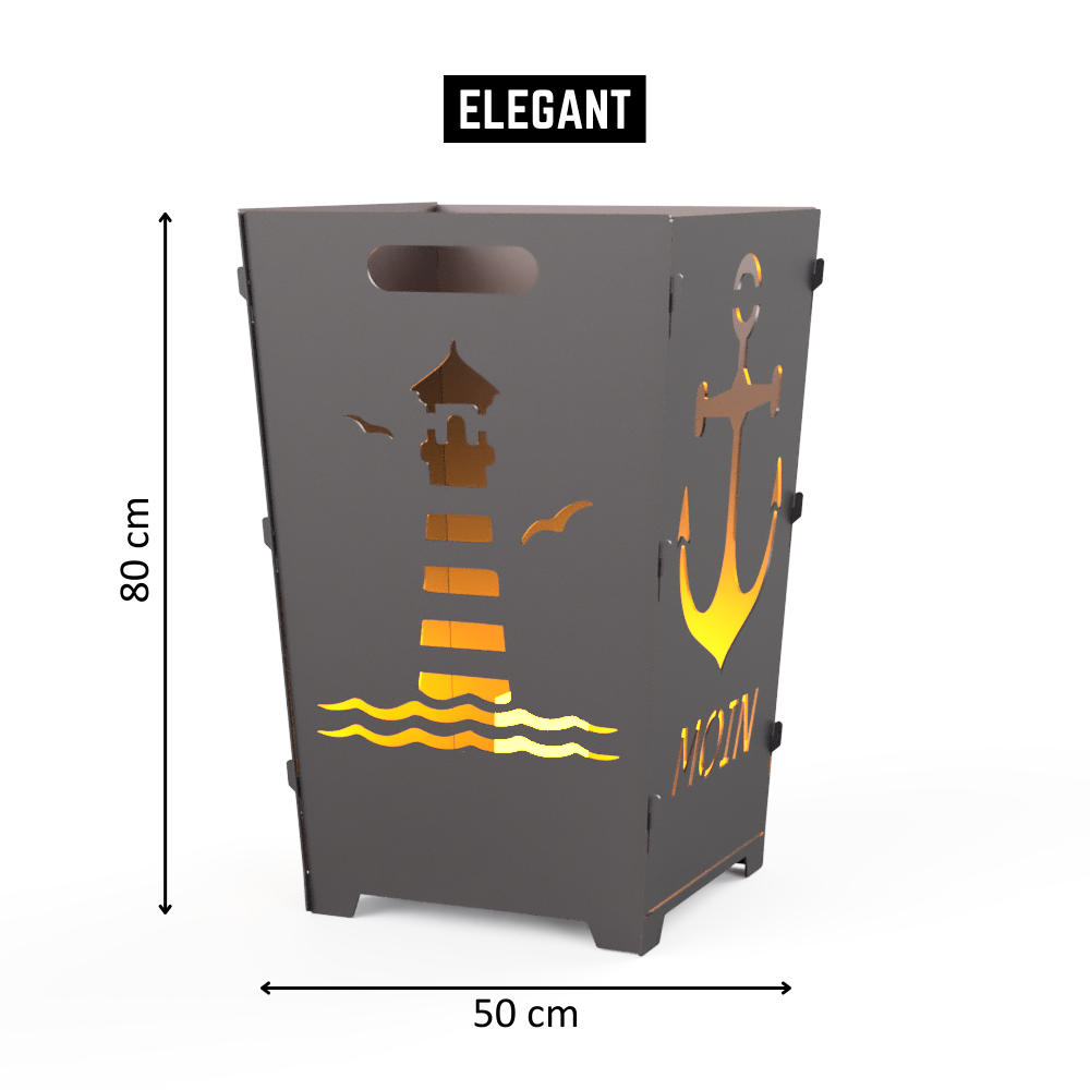 Feuertonne "Leuchtturm & Anker"
