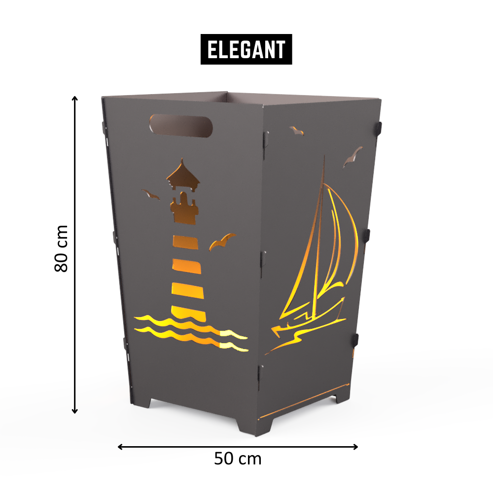 Feuertonne "Leuchtturm & Schiff"