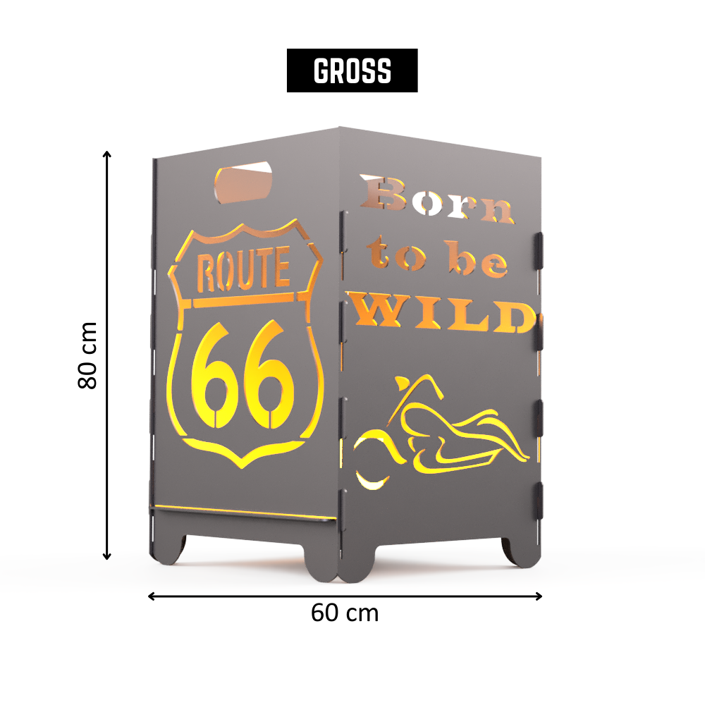 Feuertonne "Route 66 / Born to be wild"