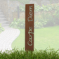"Carpe Diem" Gartenstecker aus Metall in Edelrostoptik – Wetterfestes Gartenschild –  Stilvolle Gartendekoration im Vintage-Look