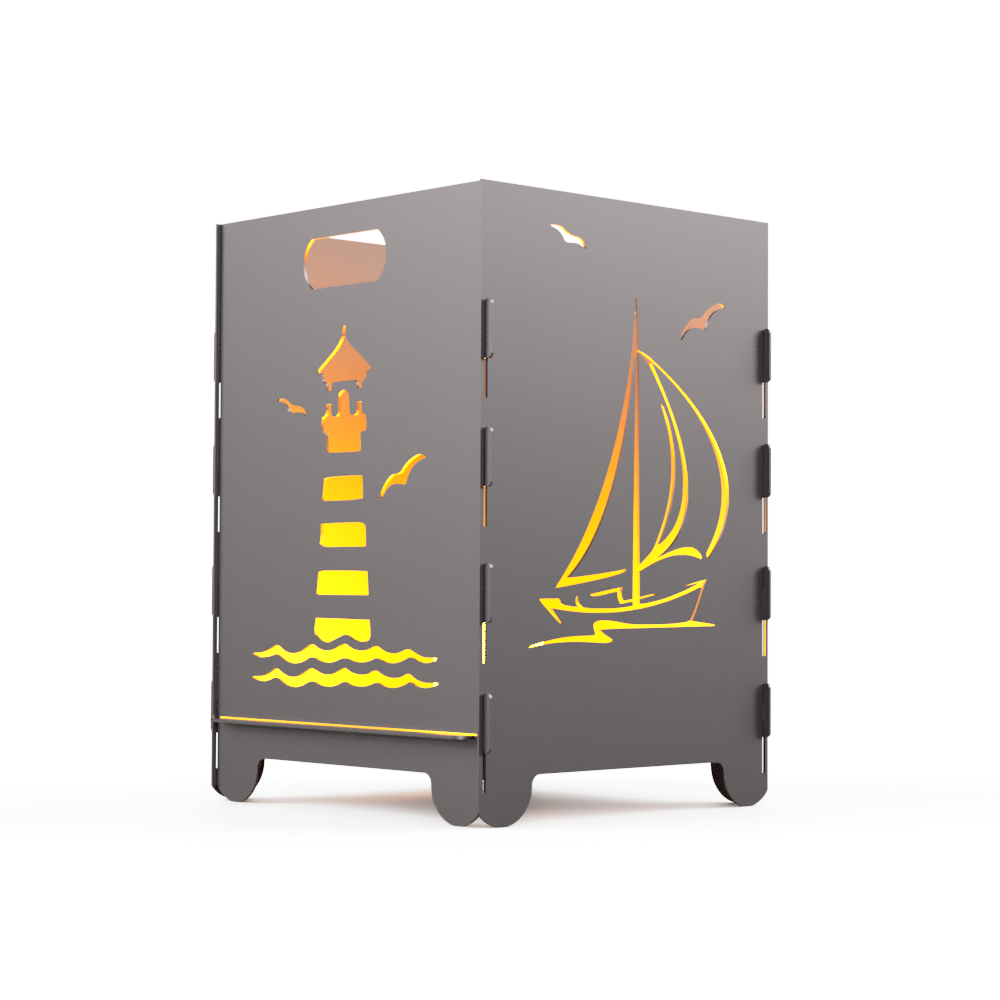 Feuertonne "Leuchtturm & Schiff"