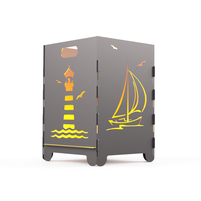Feuertonne "Leuchtturm & Schiff"