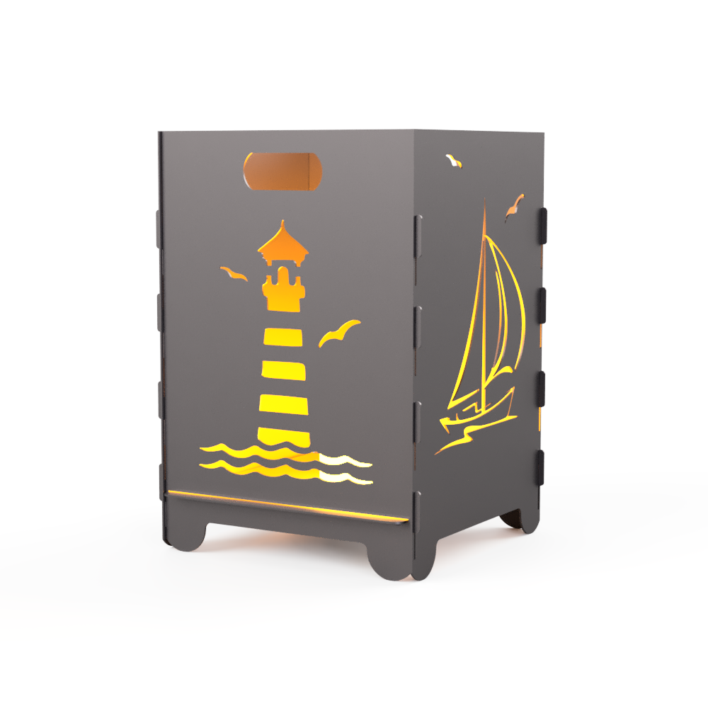 Feuertonne "Leuchtturm & Schiff"